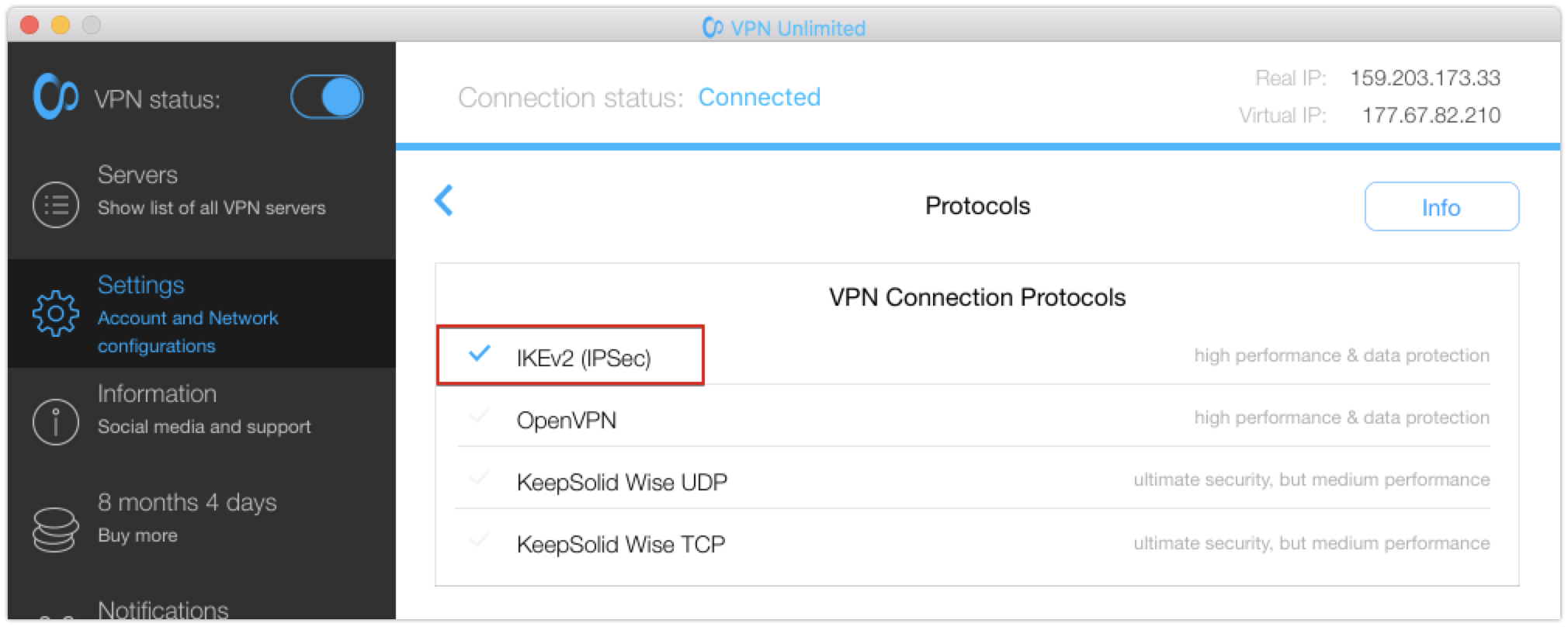 VPN IKEv2/IPSec