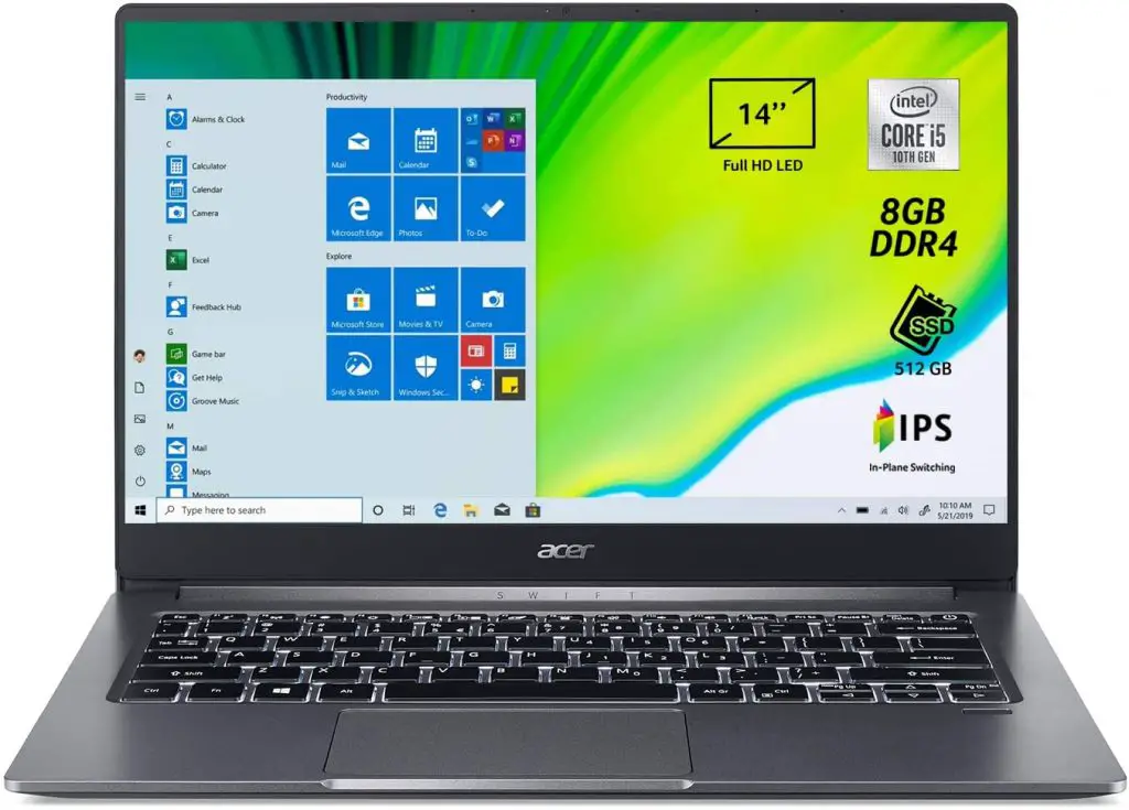 migliori notebook per lo studio -Acer Swift 3 SF314 Intel