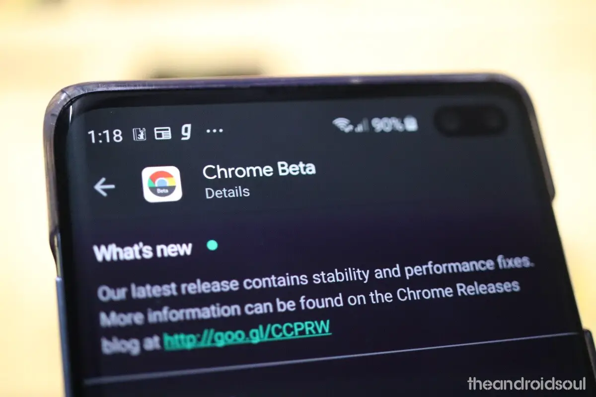 Beta Chrome 90