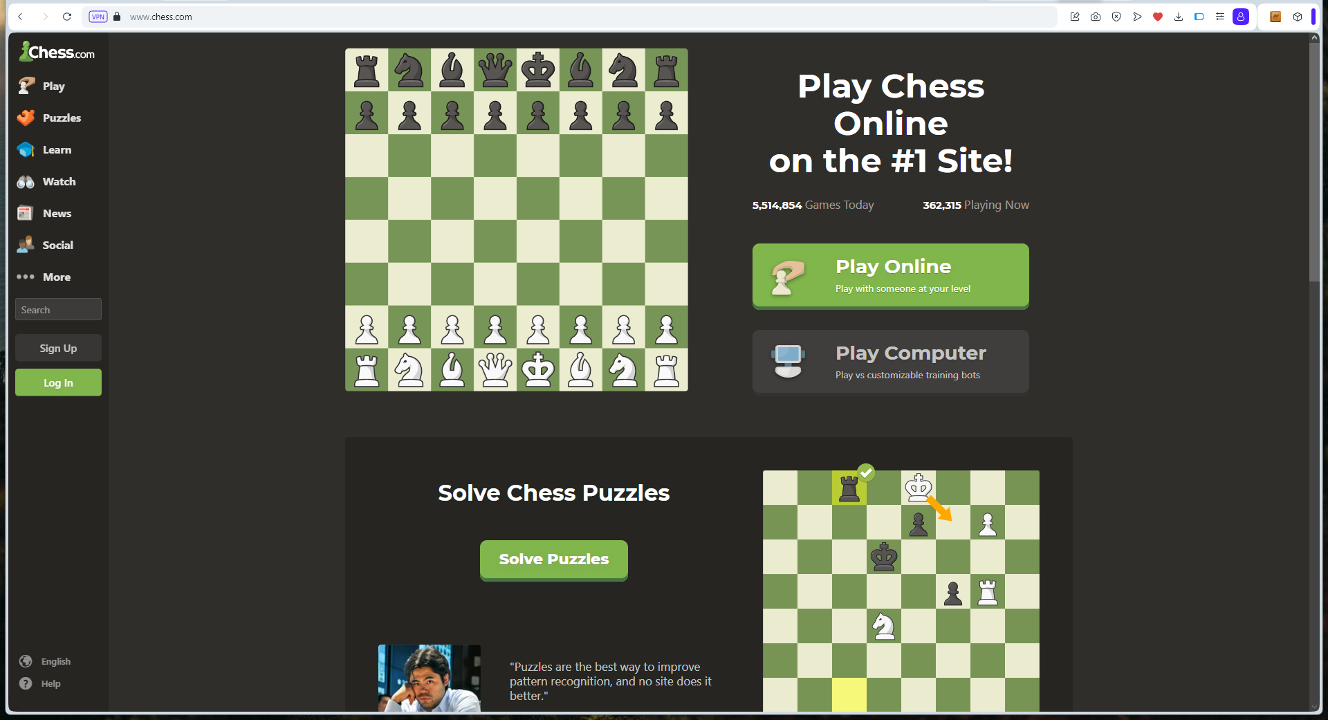 Opera e chess. Com