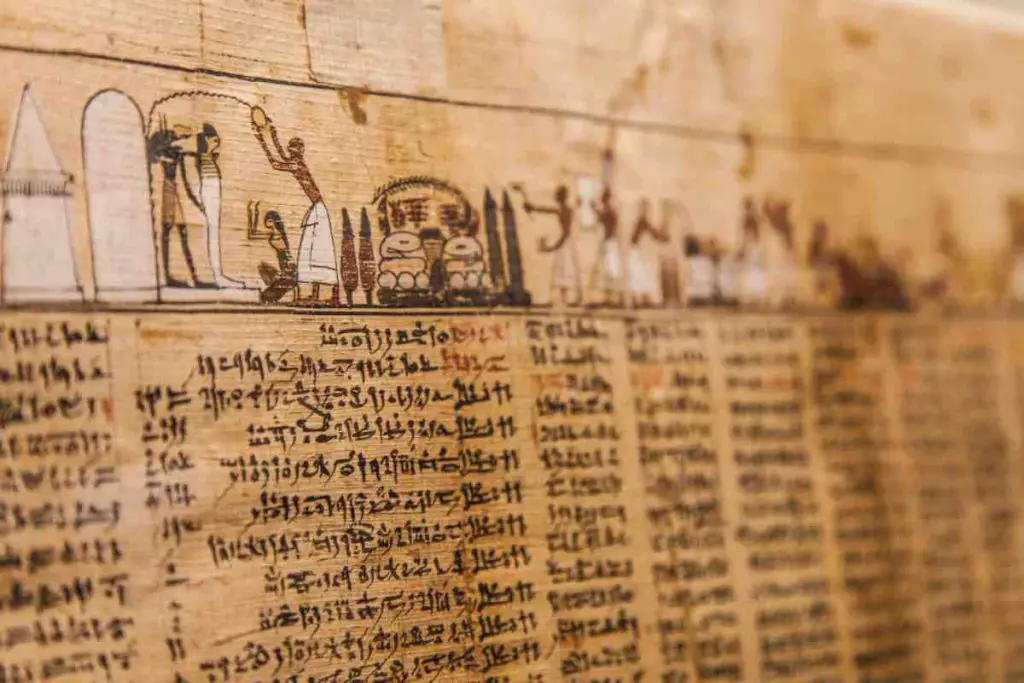 esempio di scrittura antico Egitto
