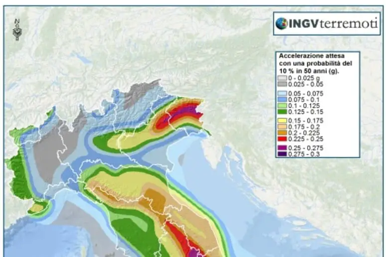 Nuova mappa della pericolosità sismica in italia: cosa cambia