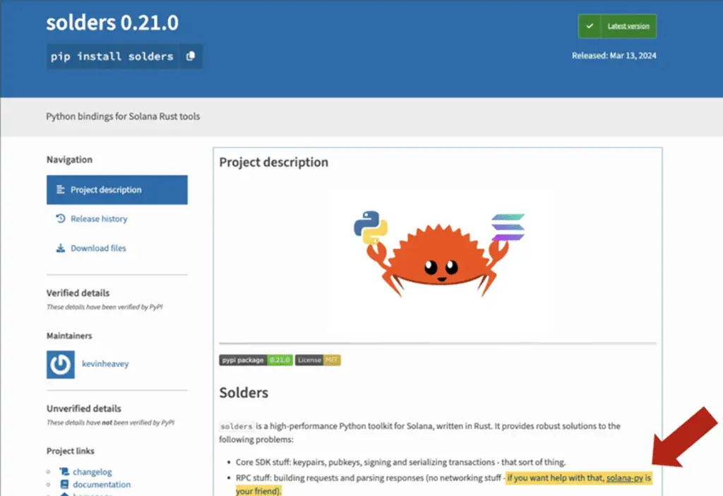 Malicious Python Package Impersonates Solana Platform