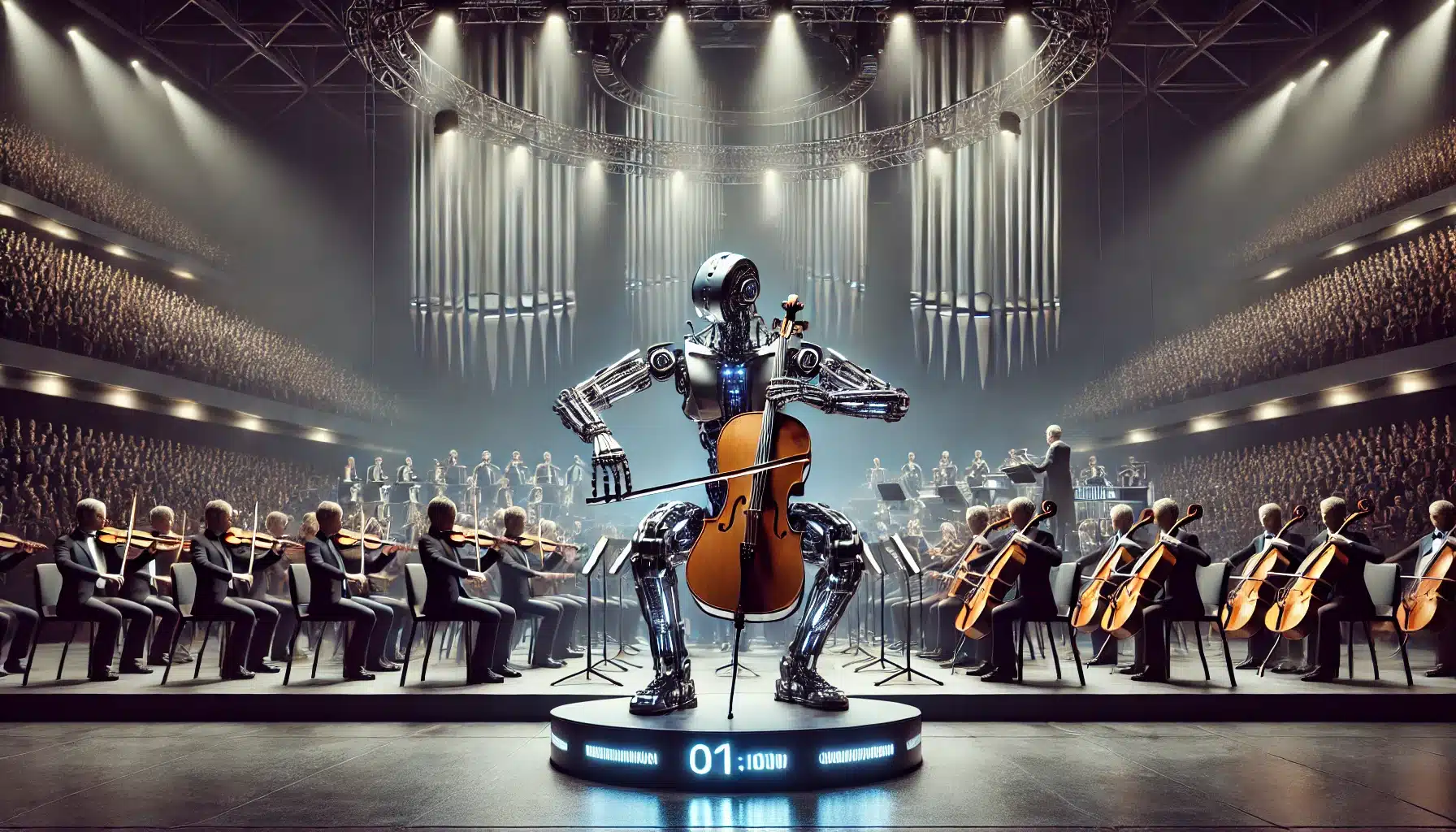 Un robot suona il violoncello con la malmö symphony