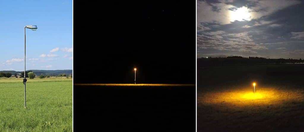 Artificial light disturbs moths even in the dark