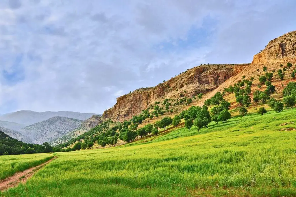 Monti zagros e la placca oceanica che si sta staccando