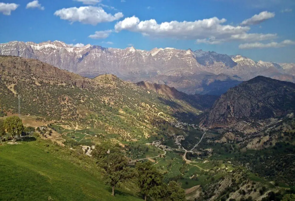 Monti zagros e la placca oceanica che si sta staccando