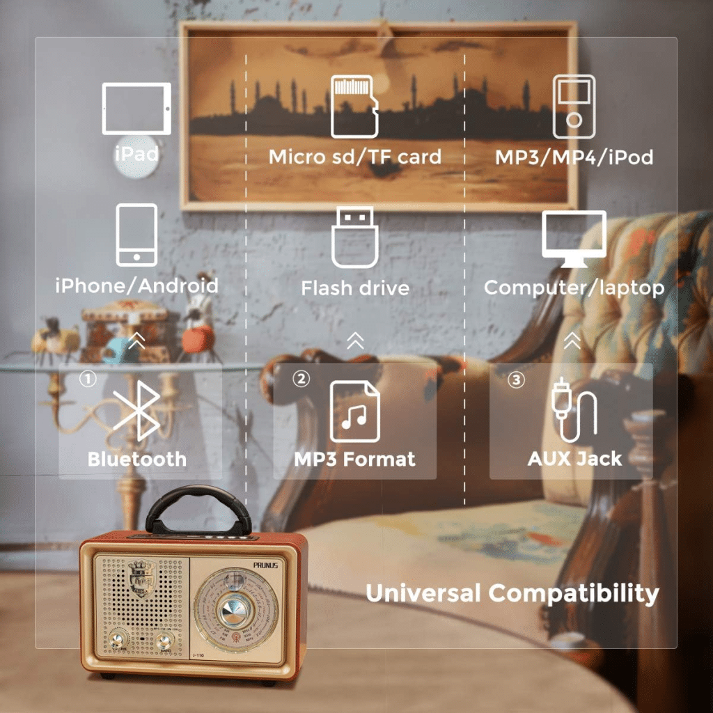 Prunus j-110 radio portatile vintage fm offerta amazon