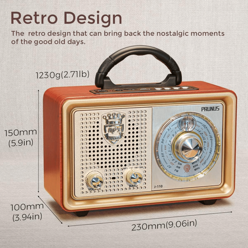 Prunus j-110 radio portatile vintage fm offerta amazon