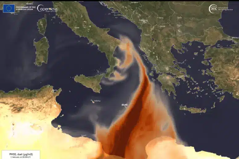 La sabbia del sahara sul sud italia: uno spettacolo naturale catturato dai satelliti