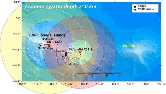 Gli scienziati usano un sensore a distanza per monitorare lo sciame sismico delle isole samoa americane