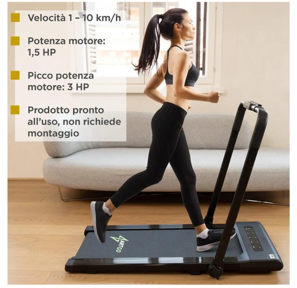 Artgo tapis roulant elettrico salvaspazio: sconto amazon del 25%, la tua forma fisica a portata di click!