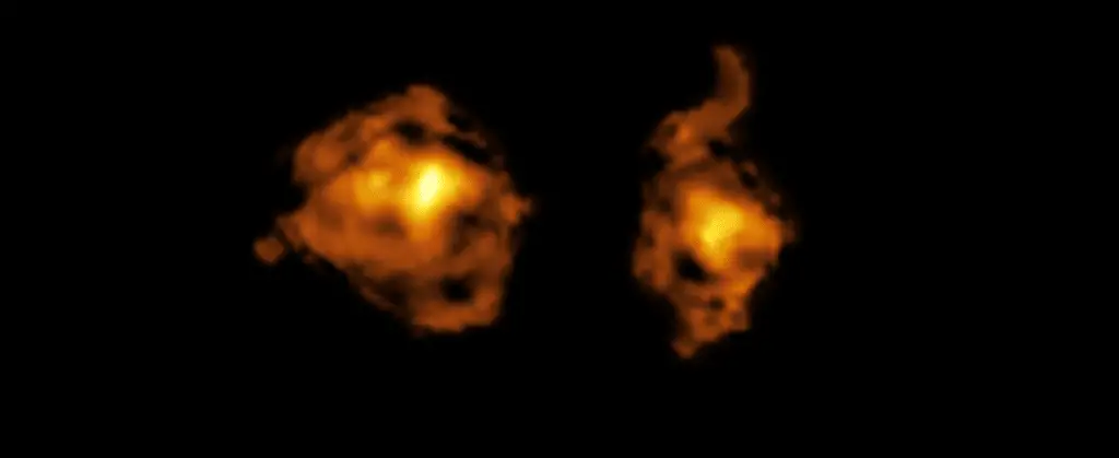 Un quasar trafigge una galassia: l’epico “duello cosmico” visto dai telescopi alma e vlt