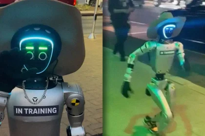 Jake the rizzbot il robot con cappello da cowboy