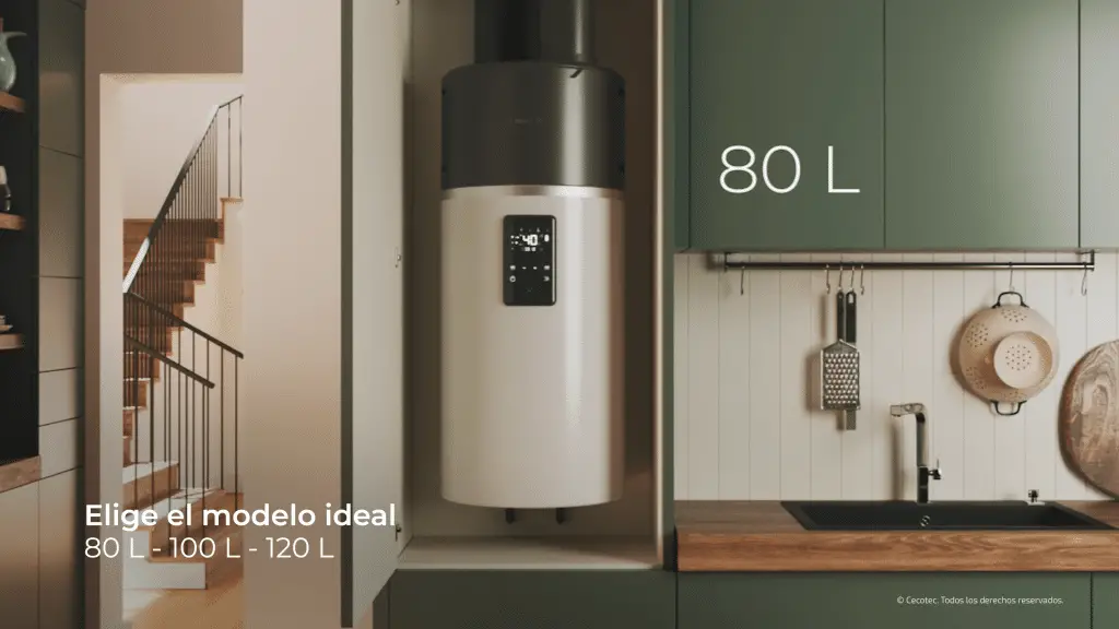 Termos con aerotermia aerothermal water connected de 80, 100 y 120l, energía sostenible 0-14 screenshot