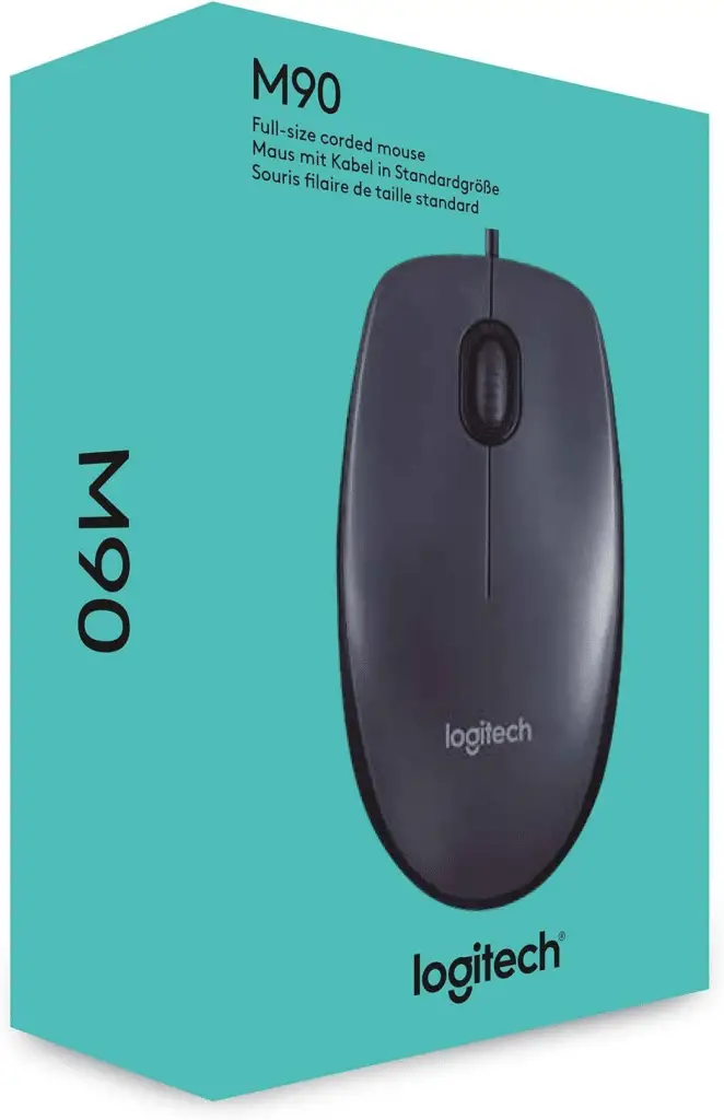 Logitech m90 mouse usb cablato, 1000 dpi, ambidestro
