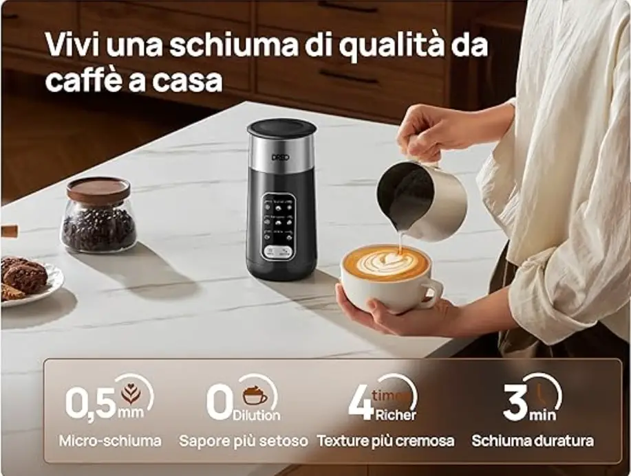 Dreo milk frother: il lusso di una cioccolateria nella tua cucina