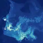 Lo scioglimento dell'iceberg a-23a genera una scia di microalghe visibile dallo spazio