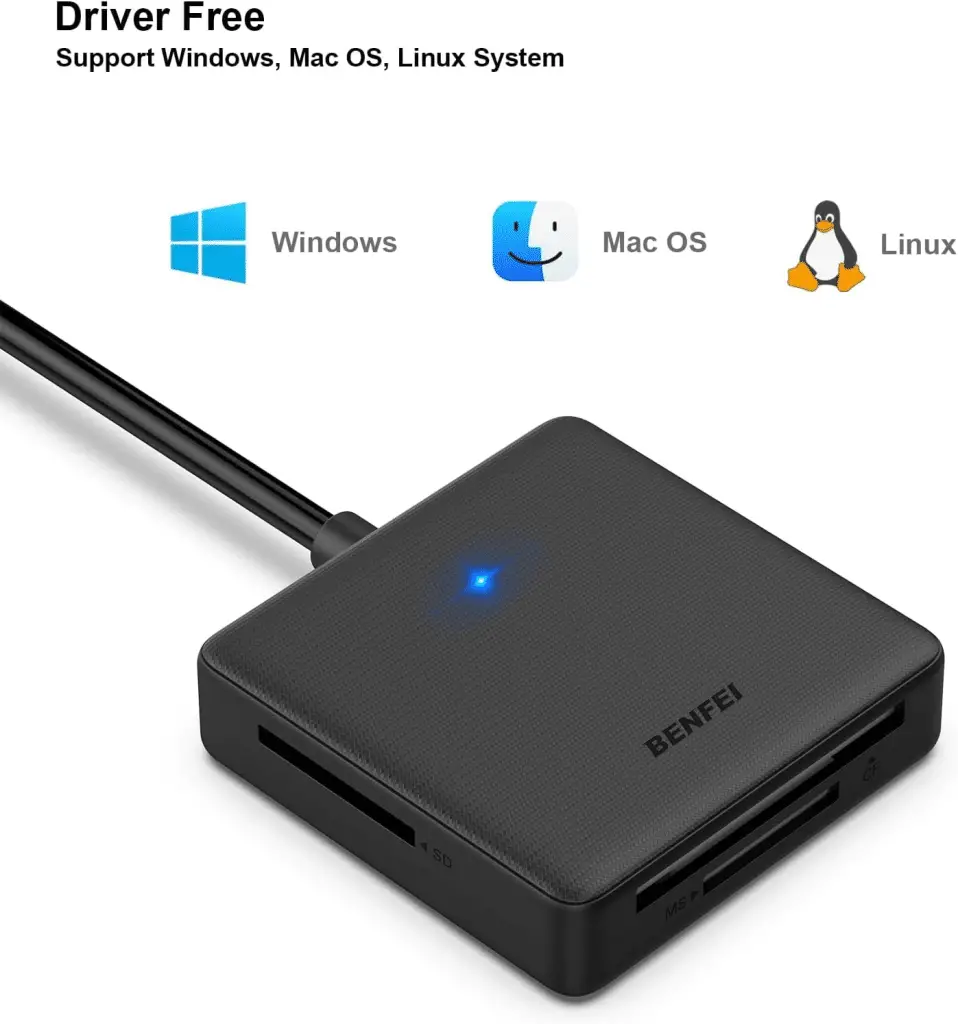 Lettore di schede di memoria, benfei 4 in 1 usb 3. 0 e usb-c a sd micro sd in offerta su amazon