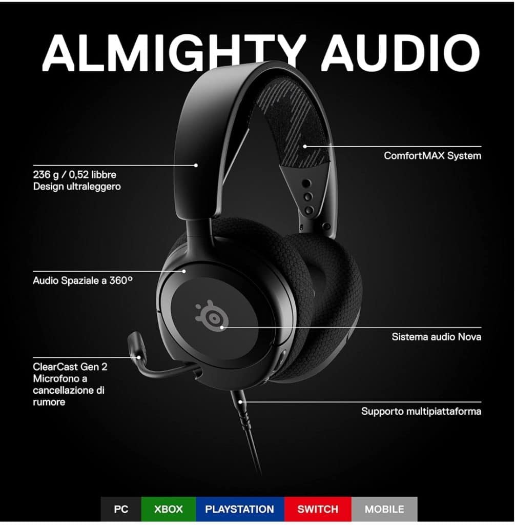 Steelseries arctis nova 1: l'eccellenza sonora accessibile a ogni gamer %steelseries arctis nova 1: l'eccellenza sonora accessibile a ogni gamercount(title)% Steelseries arctis nova 1: l'eccellenza sonora accessibile a ogni gamer