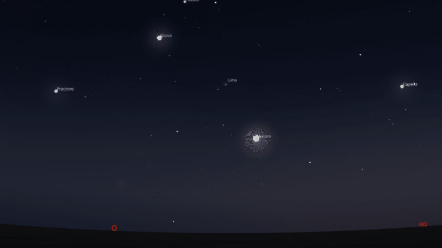 Luna e giove