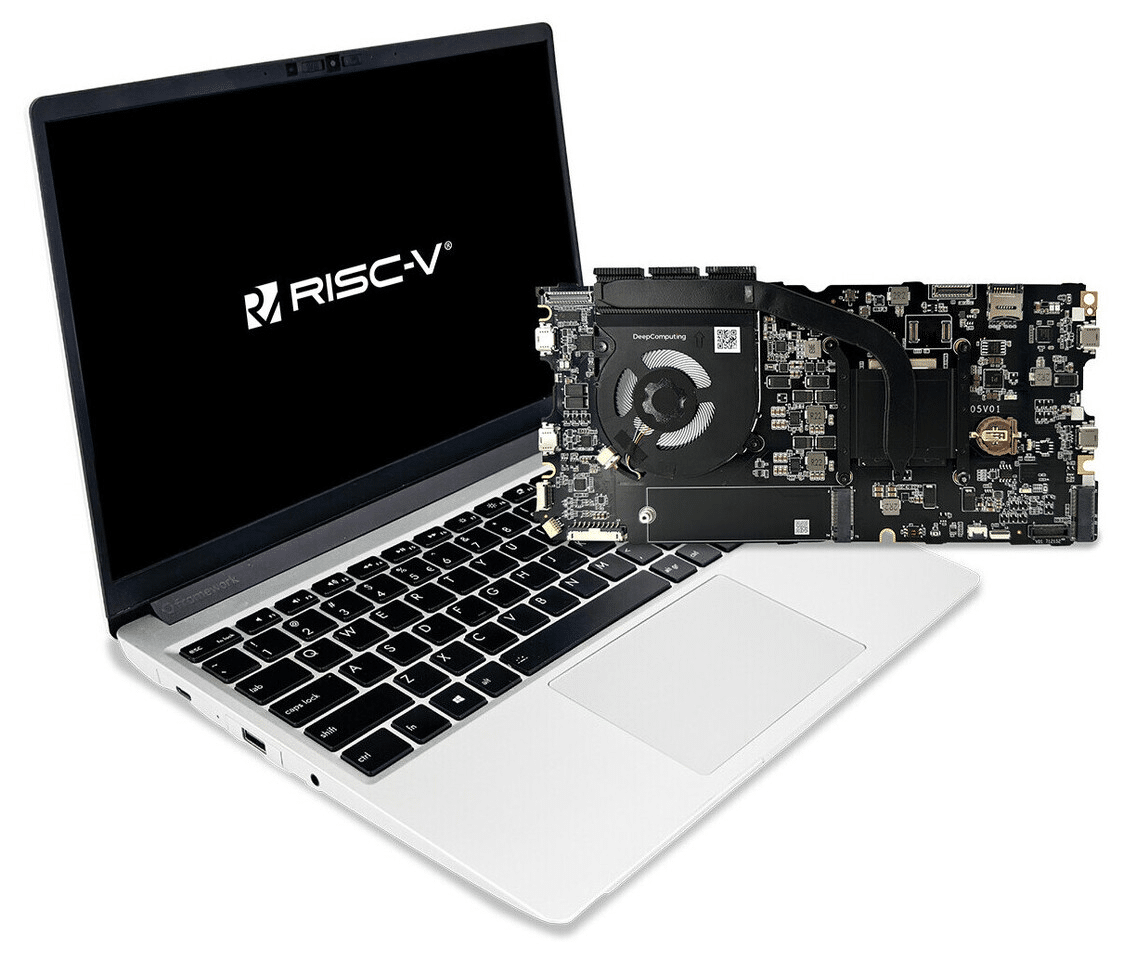 Dc roma risc v porta framework laptop 13 oltre x86