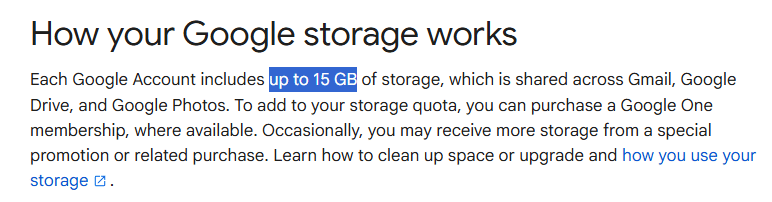 Google account storage cambia: 15 gb solo col telefono?