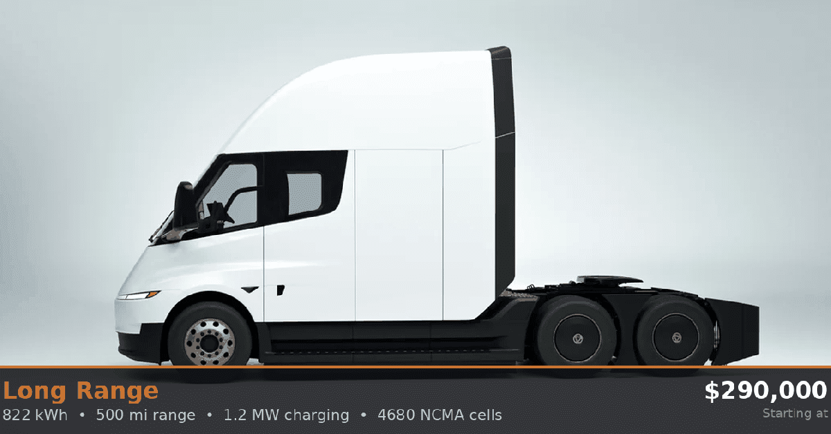 Tesla semi: svelate le vere batterie del camion elettrico