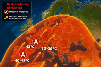 Anticiclone subtropicale sull'italia: caldo fino a 39 gradi