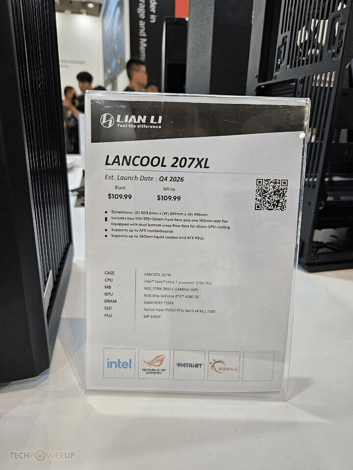 Lian li lancool 207xl: airflow gpu al computex 2026