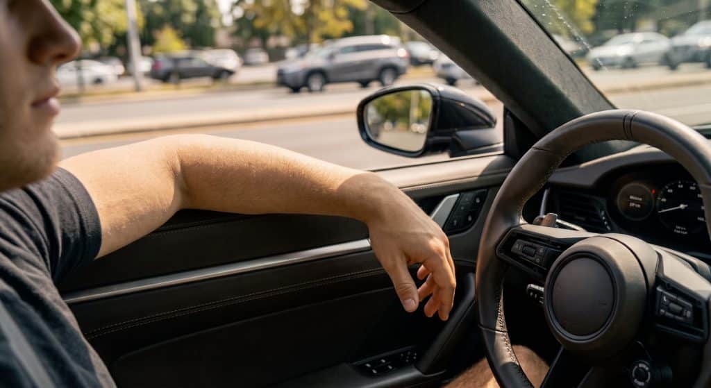Braccio fuori dal finestrino: il gesto può costare una multa %braccio fuori dal finestrino: il gesto può costare una multacount(title)% Conducente con il braccio appoggiato fuori dal finestrino durante la guida
