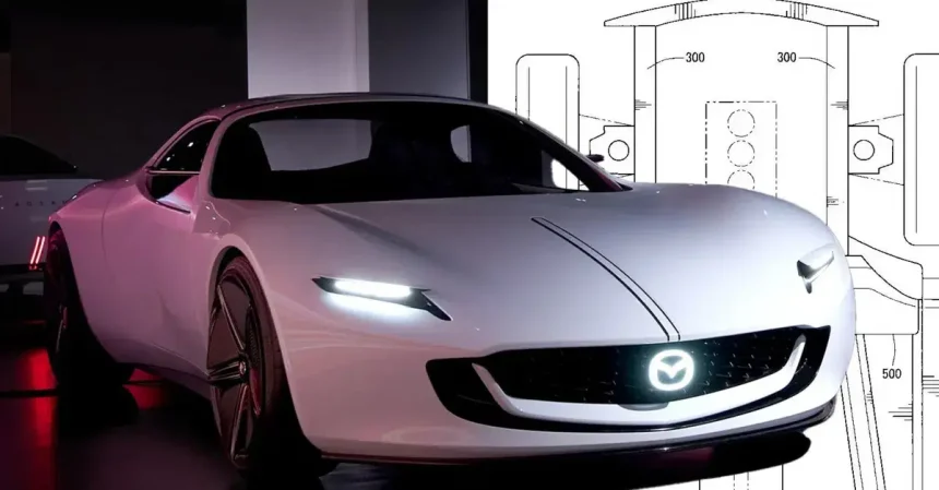 Progetto di una nuova sportiva mazda con trazione posteriore e porte a farfalla