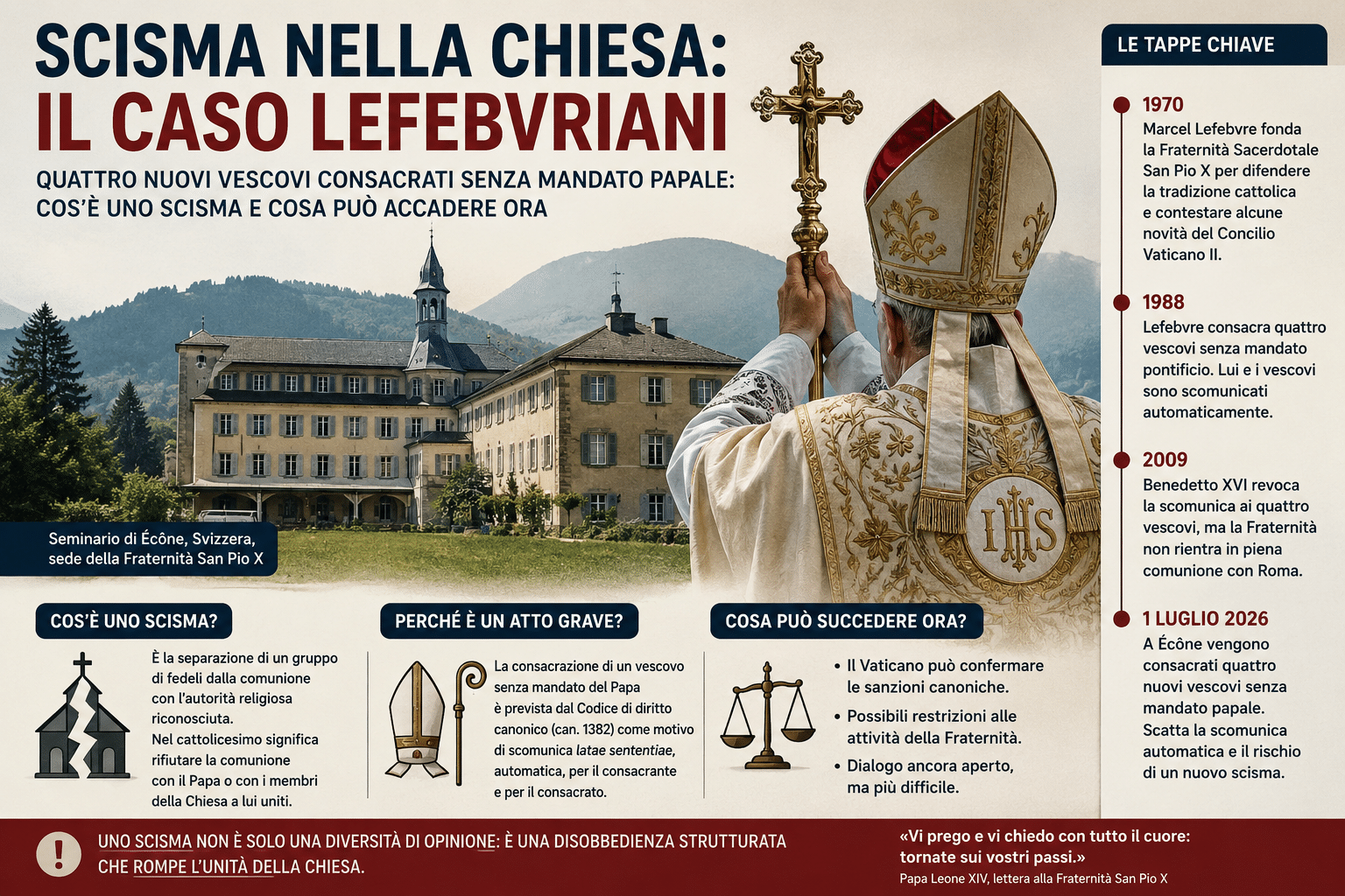 Scisma nella chiesa: cosa cambia con i lefebvriani