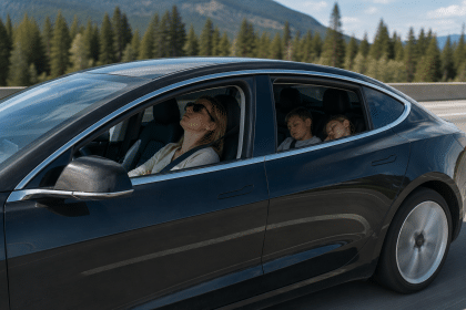Tesla a 100 km/h in autostrada, ma la conducente dorme