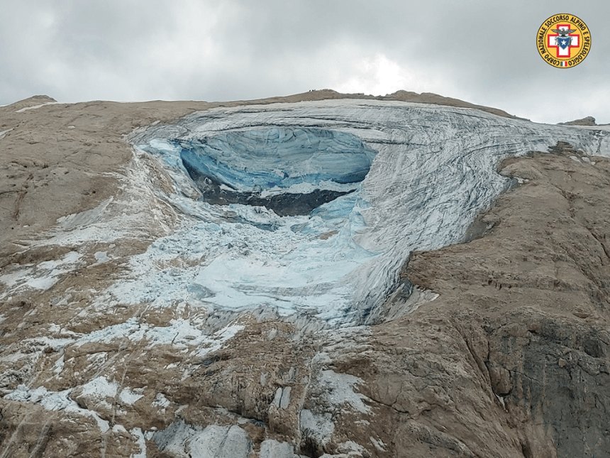 Crollo di un ghiacciaio: cosa fare se una piena improvvisa arriva a valle