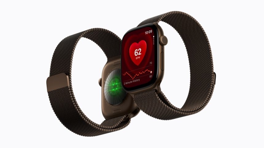 Apple watch series 12 con sensori cardiaci e app frequenza cardiaca