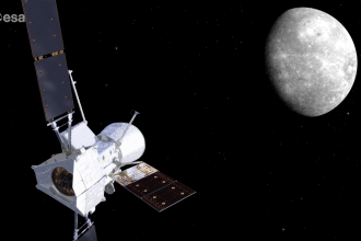Bepicolombo in avvicinamento a mercurio durante la fase di arrivo