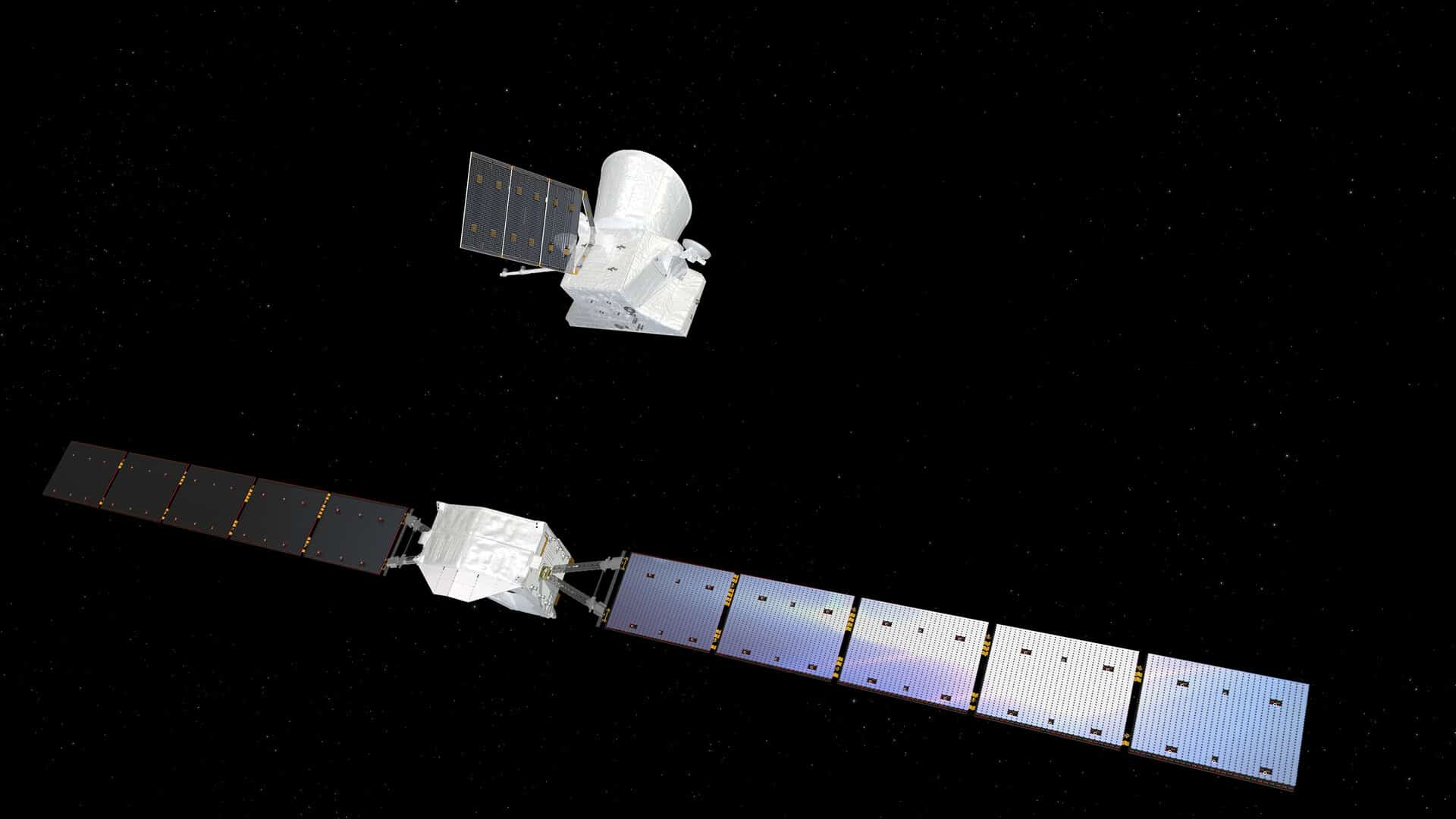 Illustrazione della separazione del Mercury Transfer Module da BepiColombo