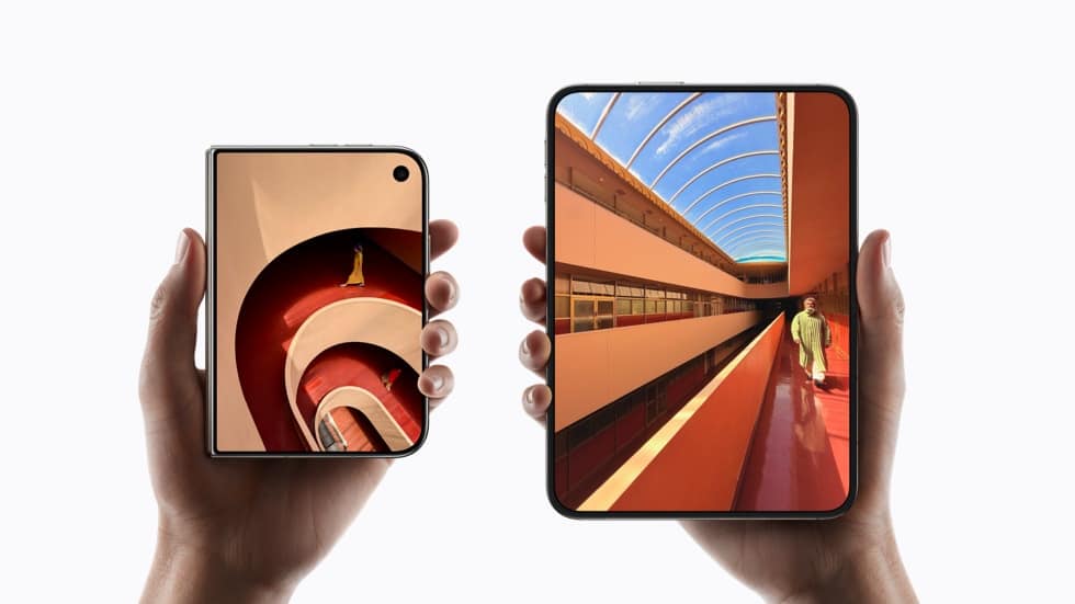 Iphone duo vs galaxy z fold8: quale scegliere %iphone duo vs galaxy z fold8: quale sceglierecount(title)% Iphone duo aperto e chiuso con doppio display