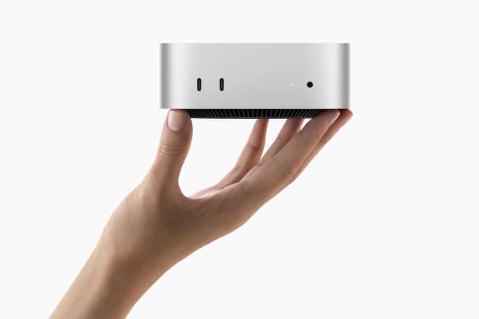 Mac mini m6 con porte usb-c frontali, nuovo modello apple 2026