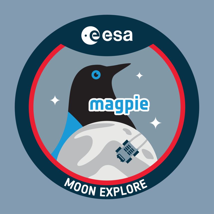 Logo della missione lunare MAGPIE dell'ESA