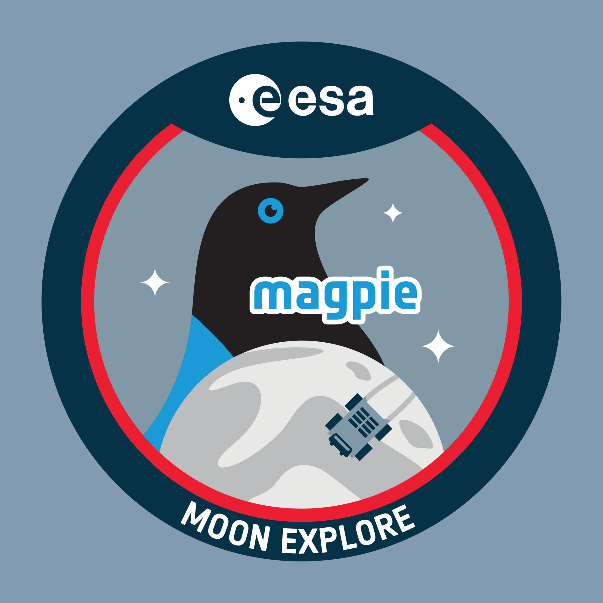 MAGPIE: il primo rover lunare dell’ESA cercherà acqua al polo sud %MAGPIE: il primo rover lunare dell’ESA cercherà acqua al polo sudcount(title)% Logo della missione lunare MAGPIE dell'ESA
