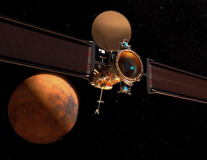 Mars telecommunications orbiter di blue origin per la rete di comunicazioni nasa su marte