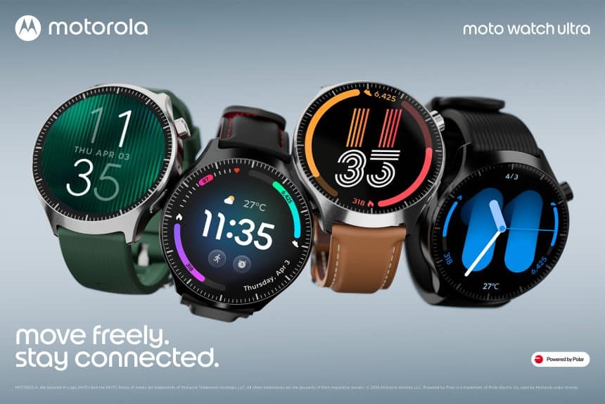 Motorola Moto Watch Ultra con Wear OS e funzioni Polar