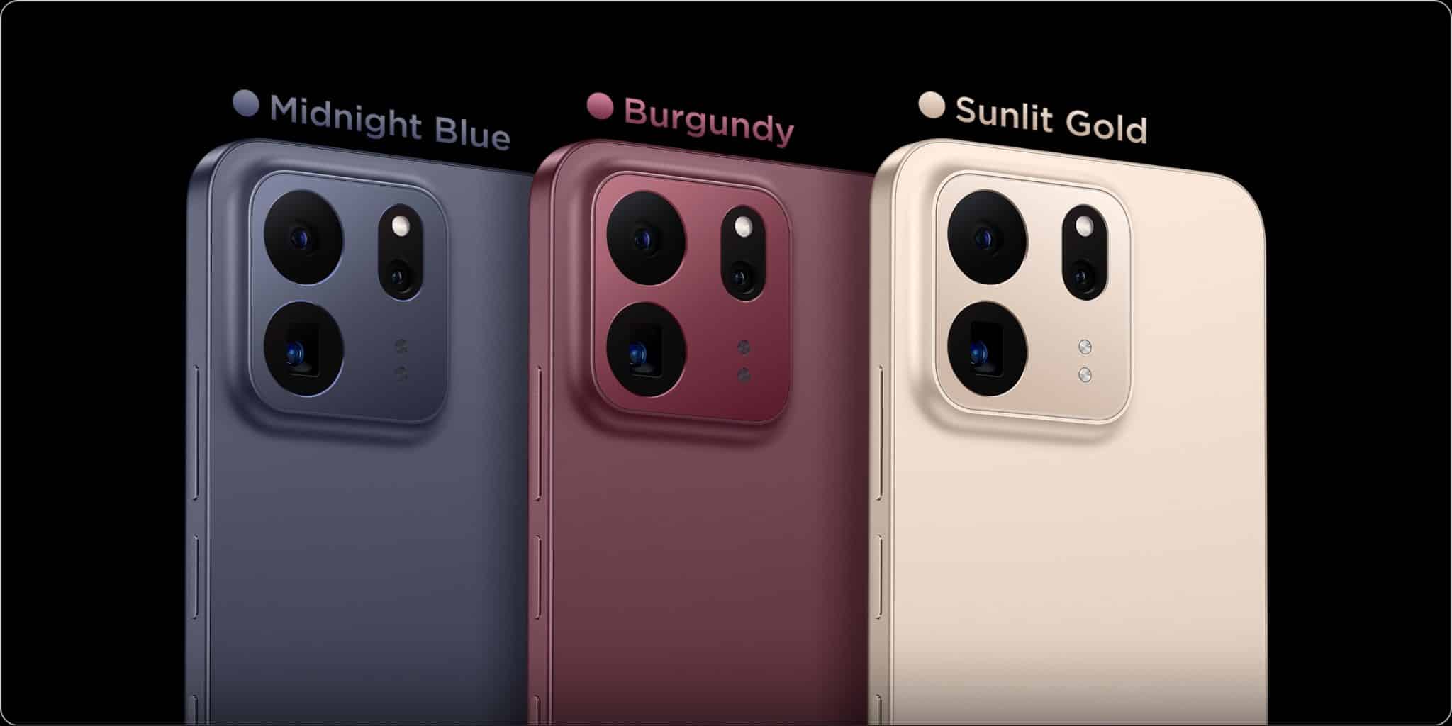 TCL P80 Ultra nei colori Midnight Blue Burgundy e Sunlit Gold