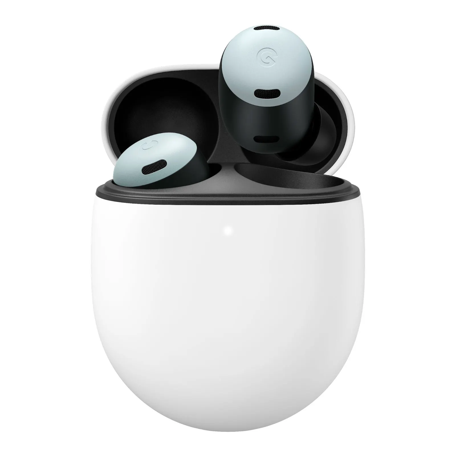 Google pixel buds 2a nella custodia di ricarica, immagine ufficiale google