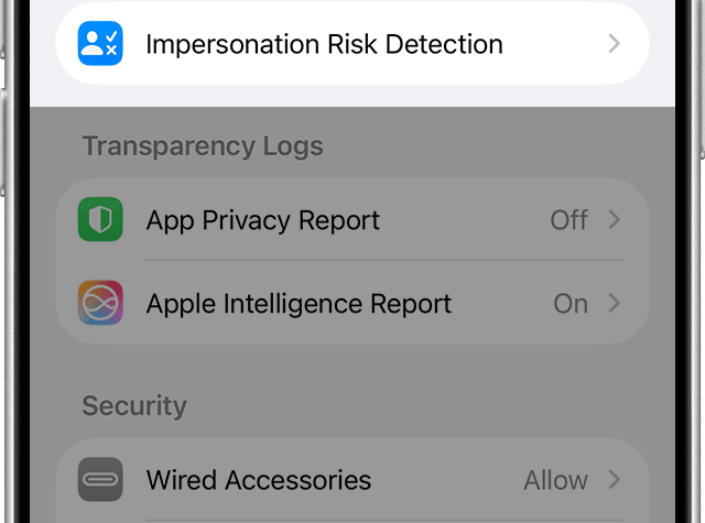 Ios 27: come attivare il rilevamento dei rischi di sostituzione di persona %ios 27: come attivare il rilevamento dei rischi di sostituzione di personacount(title)% Ios 27: come attivare il rilevamento dei rischi di sostituzione di persona