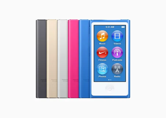 Ipod nano nei diversi colori della gamma apple
