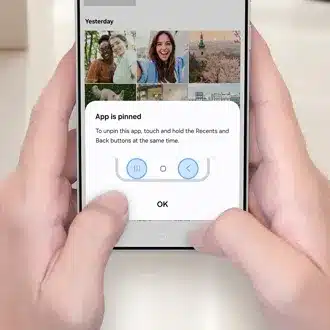 Galaxy samsung con una sola app bloccata sullo schermo