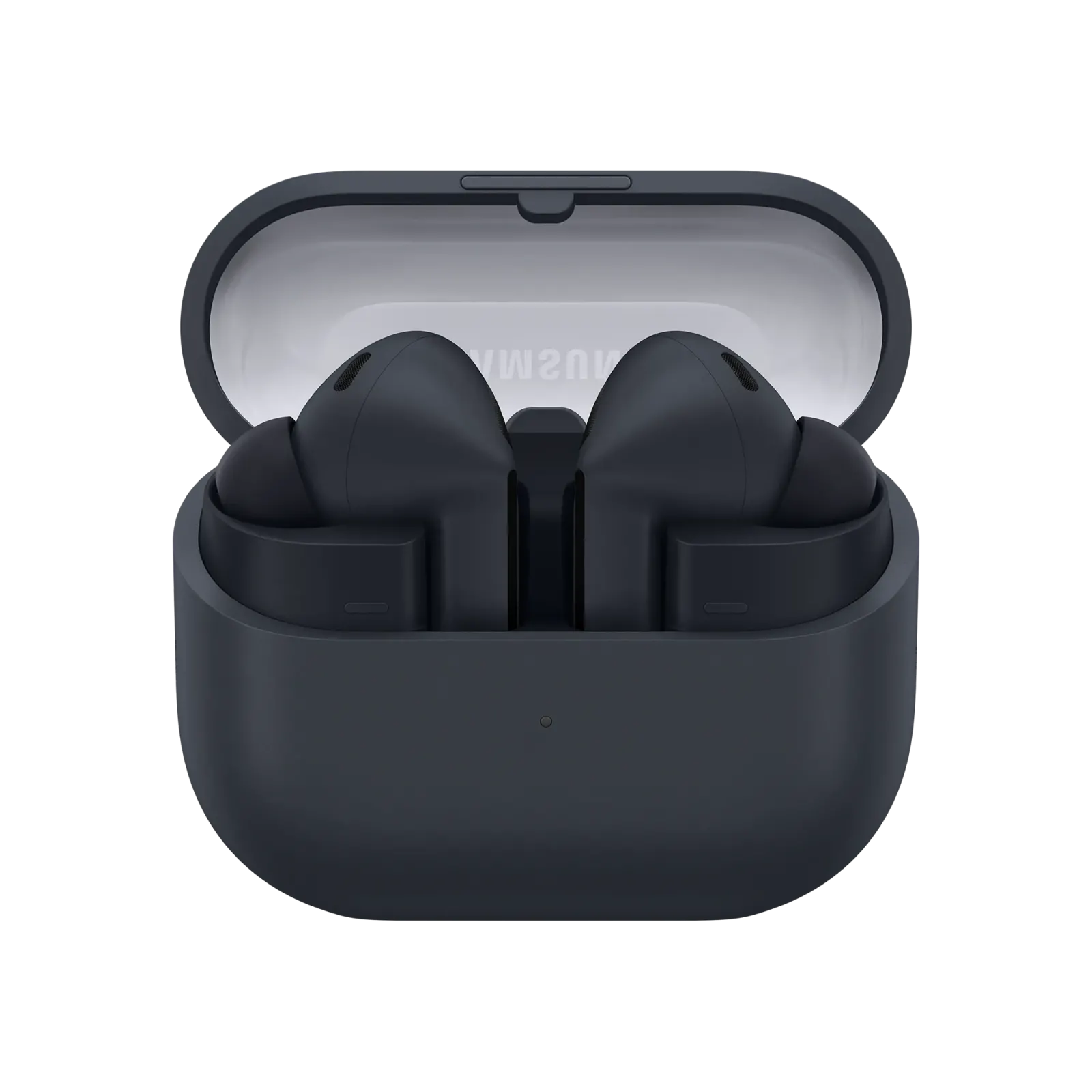 Samsung galaxy buds3 fe neri nella custodia aperta, foto ufficiale samsung